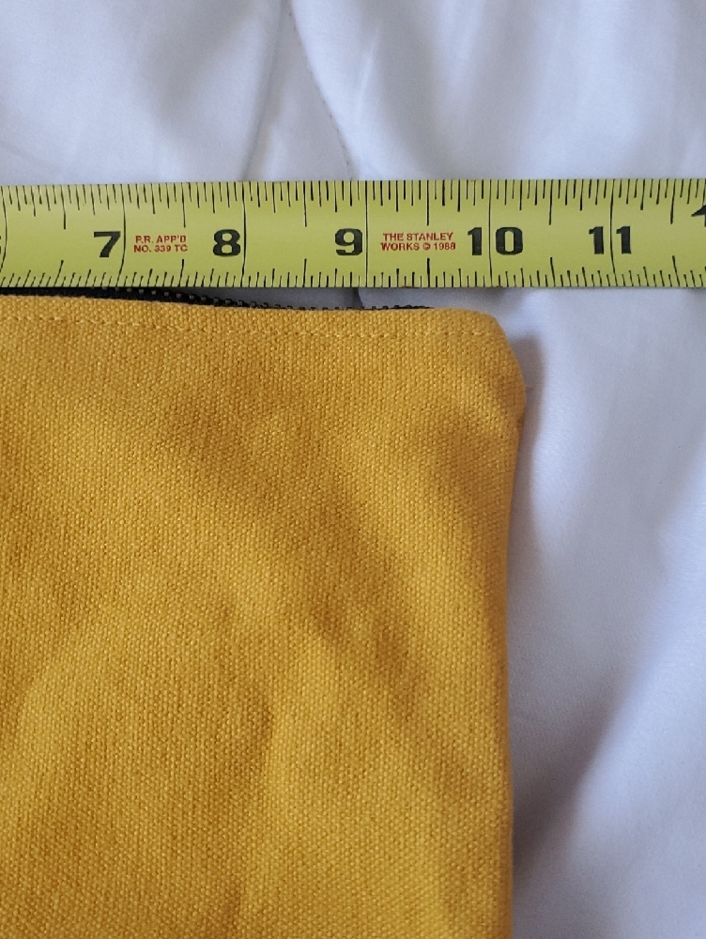 Yellow Canvas Cosmetic Pouch - — image 7 of 8
